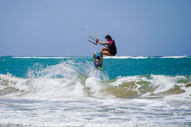 Kiteboarding.